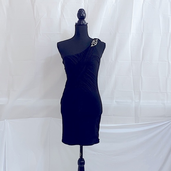 Sky One Shoulder Cocktail Dress Size Medium - Picture 1 of 6